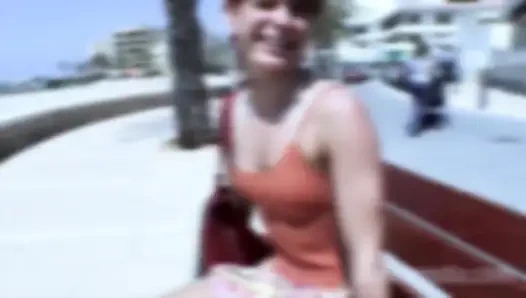 Amateur Fucks Her Vagina by the Pool