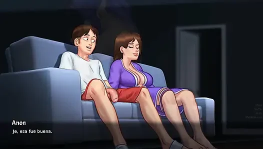 Stepmom wants to have sex inside and outside the house with her stepson - summertime saga