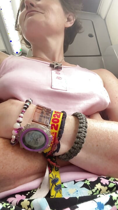Think I got caught playing with my boobs, belly & bush on the bus! Either that, or two guys recognised me!