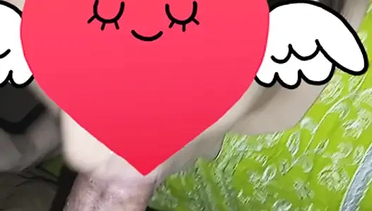 Sana sucks a sammer dick in a personal room and cum in her hands.