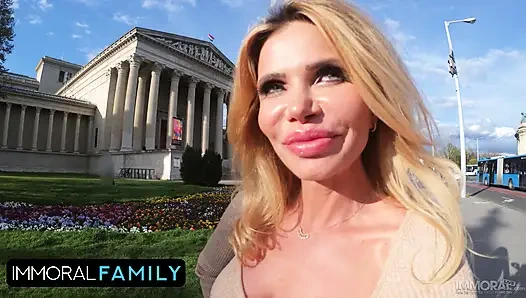 Nasser blowjob führt zum schwanz des stiefsohns in MILfs muschi!