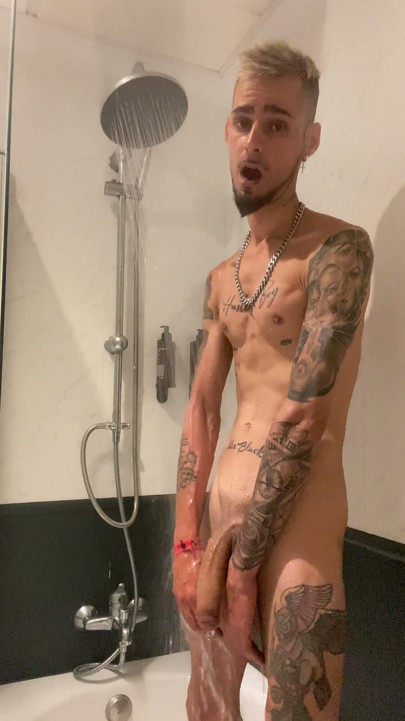 Shower and Masturbate in Hotel