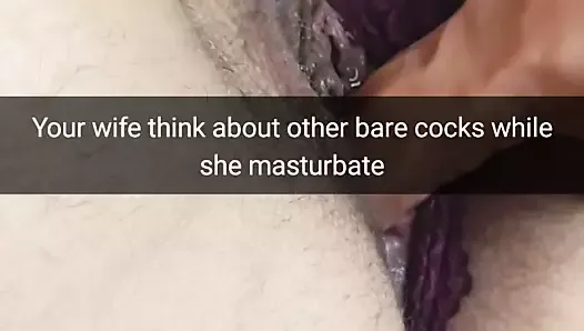 Hotwife denkt aan grote pikken tijdens het masturberen - melkachtige Mari