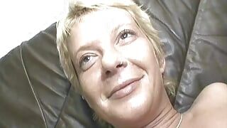 Blonde German MILF gives head after toys pleasuring session