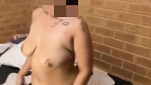 chubby sri lankan girl undressing on bed infront of her boyfriend