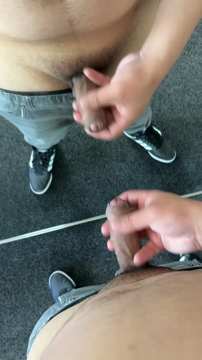 Uncut cock jerk