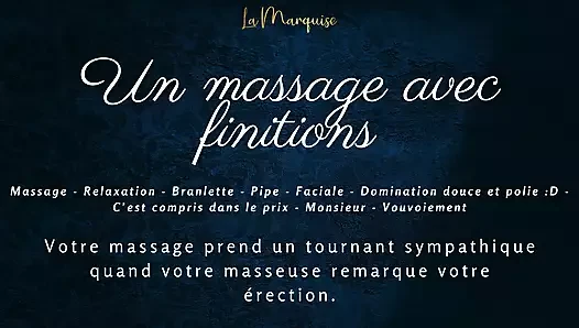 [Französischer Audio-Porno] Gut, lange von deiner masseuse, die deine erektion bemerkt