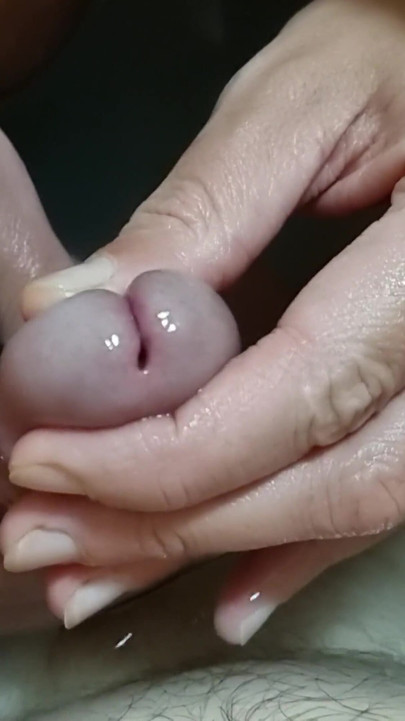 Hot girl plays with her penis in the bathtub, inserts her finger into the urethra | Clip 1