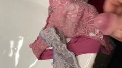 Customers Panty cummed on in her Bathroom 3 for her 1 for me