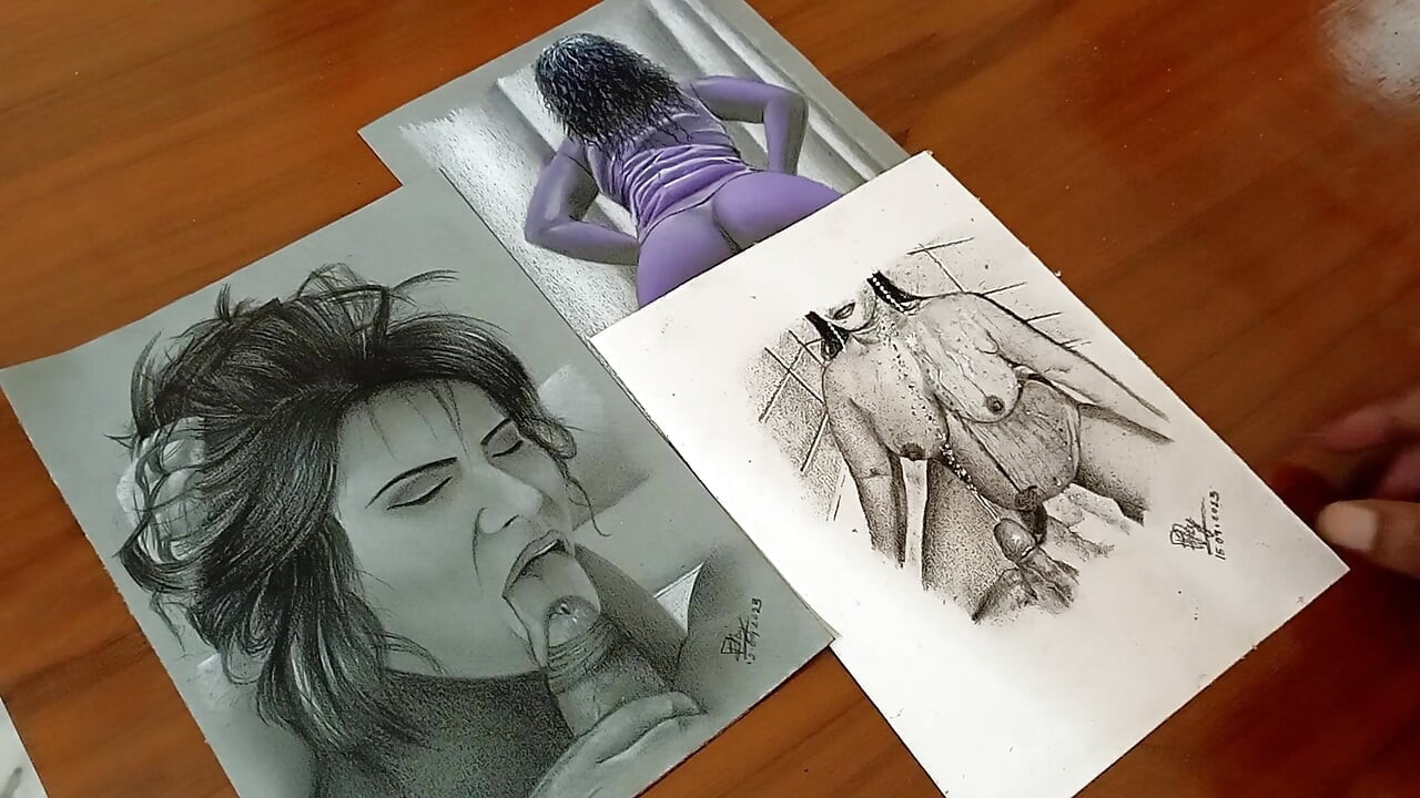 Erotic art or sexy Desi Indian Bhabhi drawing collection being fucked by brother-in-law