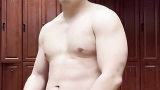 Jerk off in Locker Room