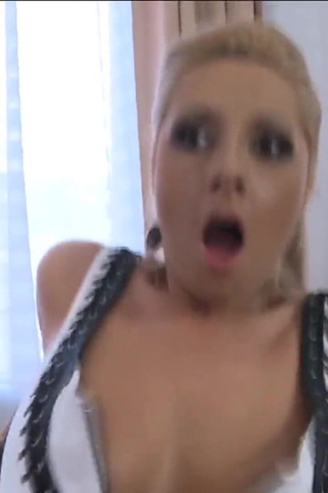 Bitch moans as a massive cock drills her tight ass