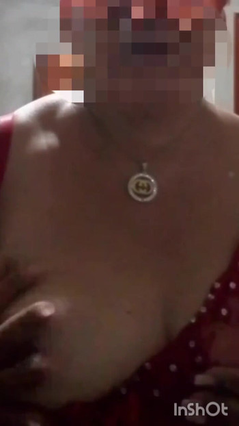 Key moment from "Widowed grandmother sends a video to her lover touching her tits"
