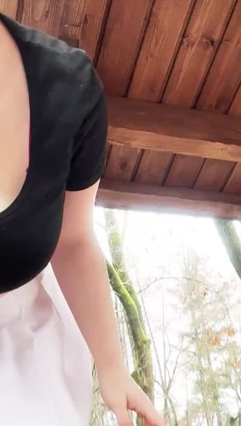 18yo BBW treen naughty in the Forest.