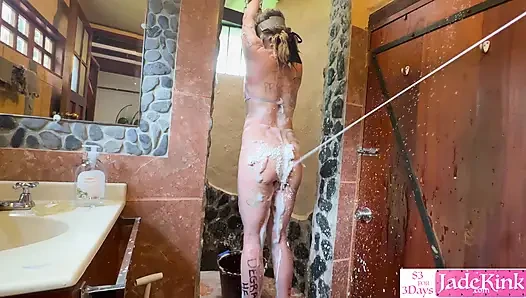 BDSM Submissive whore domination and humiliation in bathroom