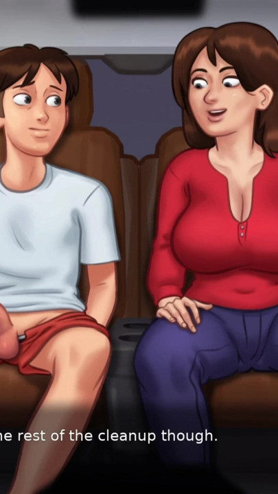 Summertime Saga Part 50 By DarkCookie, Horny busty milf strokes and rubs big cock, 3D Game | Clip 3