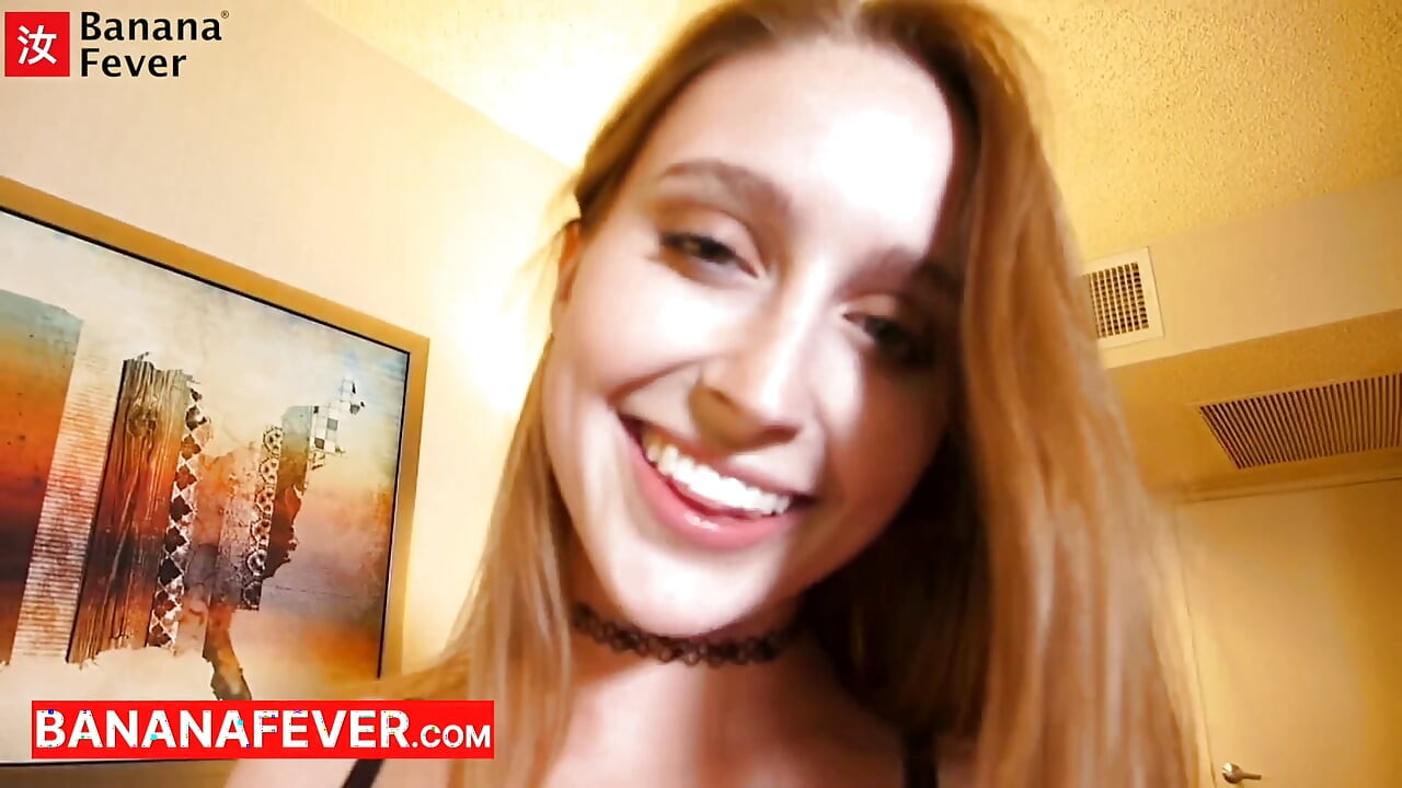 POV Asian Guy Creampies Petite Dirty Blonde in Black Stockings