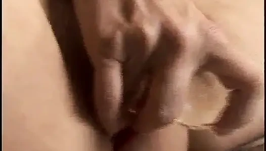 Nasty granny masturbate with toys and rides a man with big dick