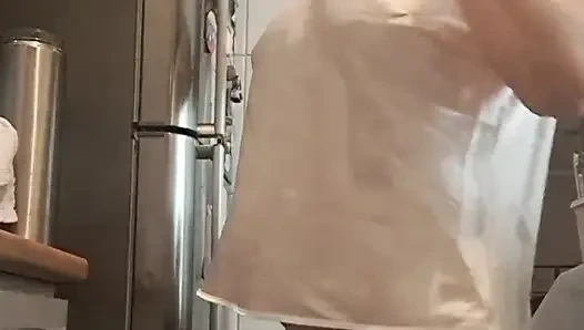 My Husband Was Recording Me Without Panties in the Kitchen