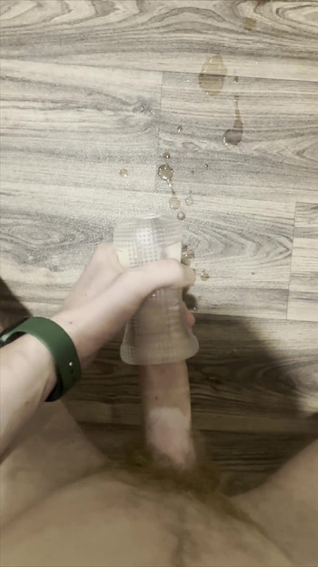 Twink Fleshlight Orgasm - Wet, Messy Cumming with Toned Abs! Full Premium Video