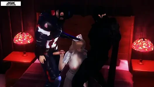 Threesome suster sange sama kapten dan batman - hentai 3d 07