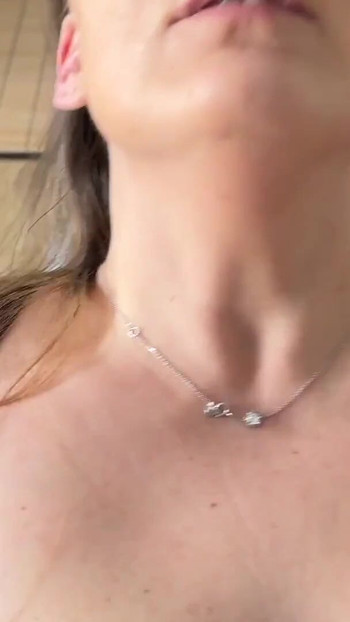 Stunning moment from "Pizza delivery man blows up my pussy! Attention! Squirt! His plunger makes me squirt!"