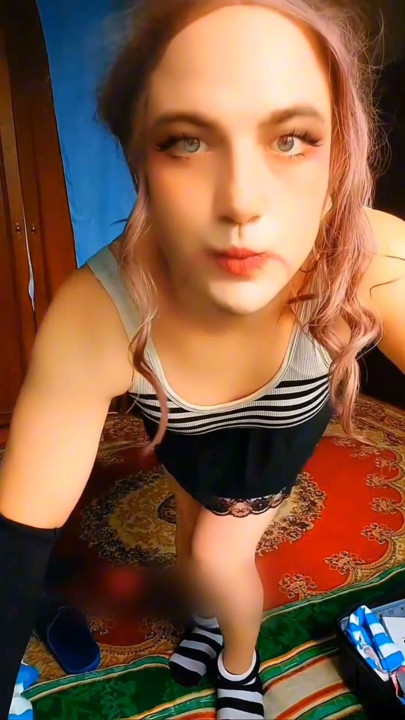 Schoolgirl Uniform Cheerleader Mini Skirt Sissy Shemale Crossdresser Lady Boy | Clip 1