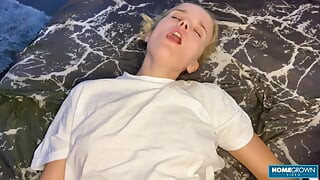 Super Hot Wife Sensually Pleases Her Husbands Gigantic Dick
