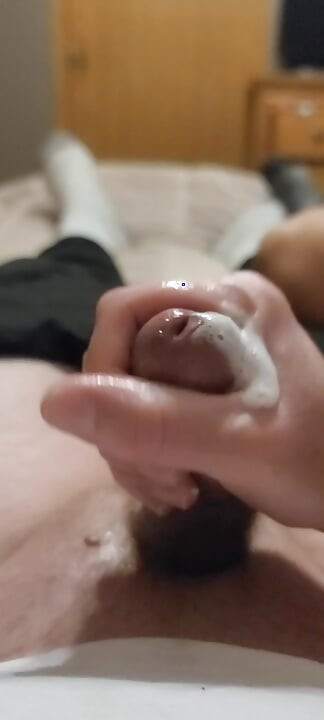 Cum flowing hand job