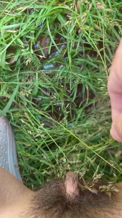 pissing outside near grape tree | Clip 2