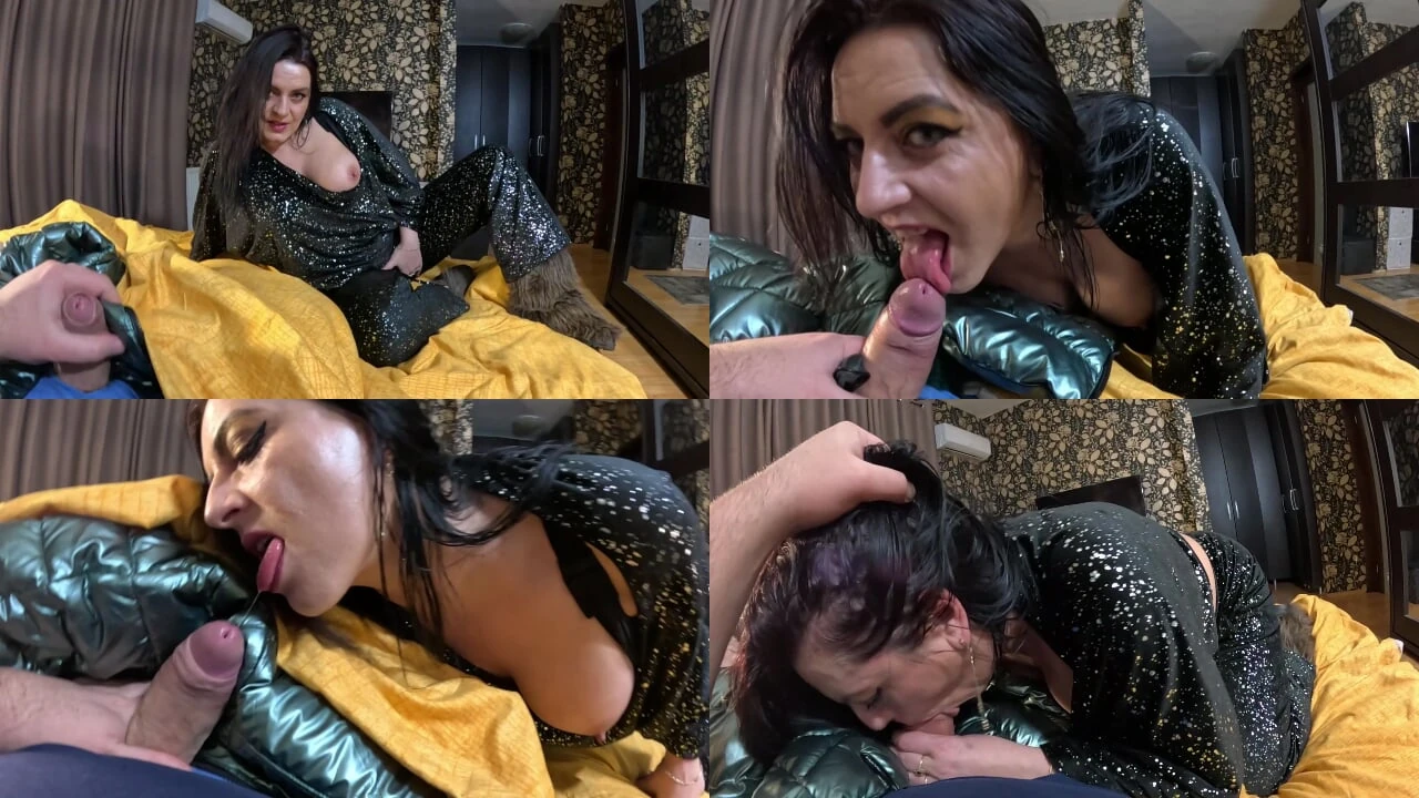 Caught Him Masturbating with My Shiny Work Downjacket – Deepthroat, Spit & Cumshot JOI