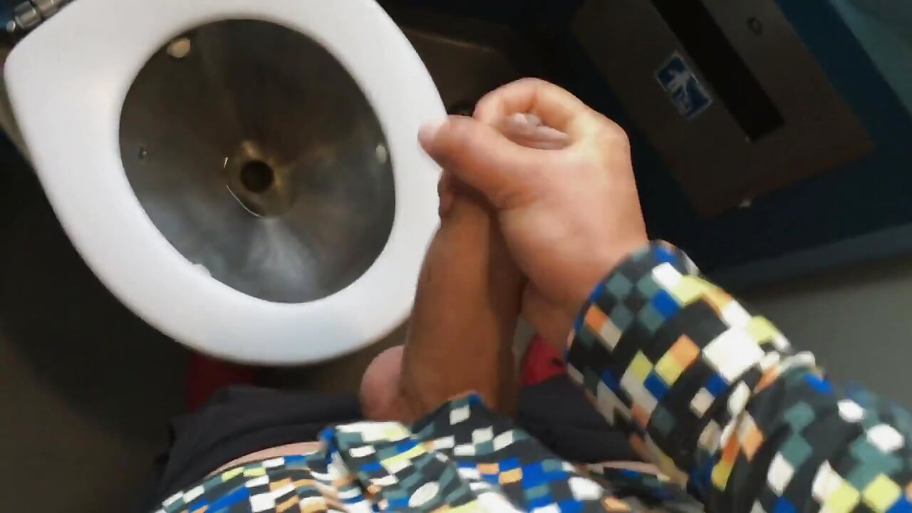 Wichs an einer toilette im zug