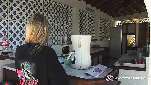 Blonde Milf Gets Intimate Outdoors with Bald Muscular Stud