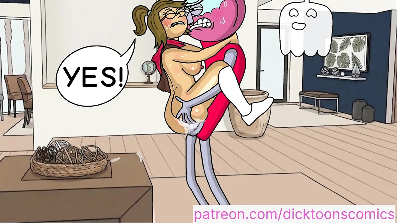 Everyone has fucked Eileen except Benson, He fucks her and cums inside. - regular show cartoon parody