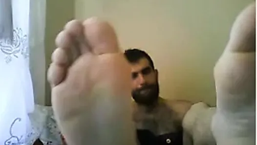 Straight guys feet on webcam #60