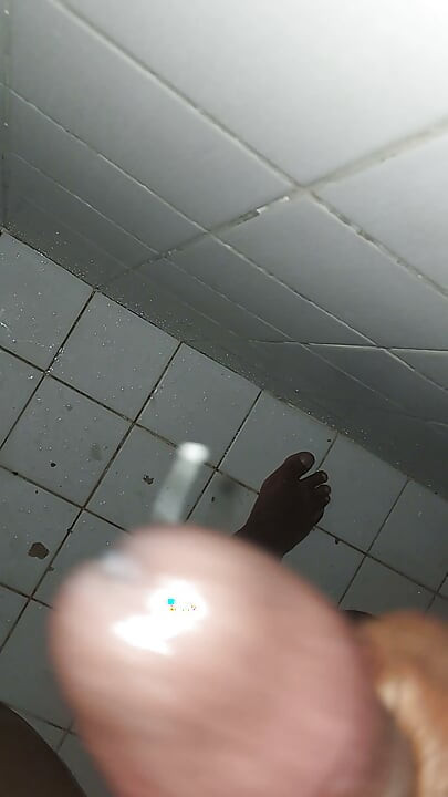 Black cock jerking off with flesh light pt2