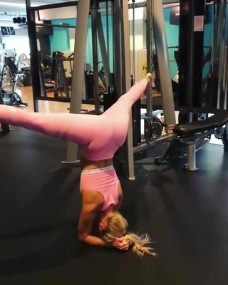 Bodil Bergstrom sexy workout