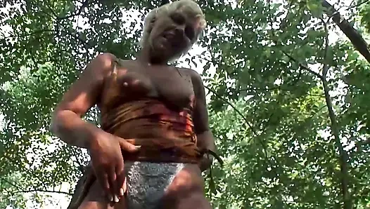 OldNanny - Granny Wild Outdoor Blowjob And Pussy Ride