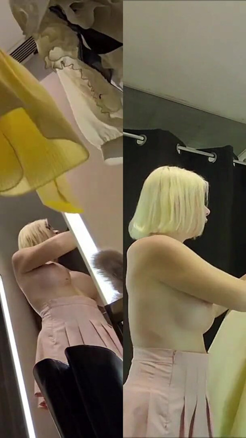 Camera in fitting room, amateur video from locker room | Clip 1