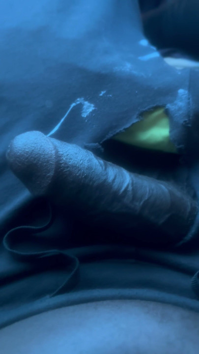 BBC CUMS ALL OVER DICK HOLE SWEATPANTS
