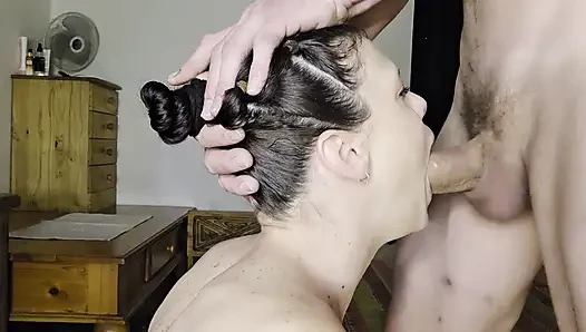 MILF BRUTAL DEEPTROAT FACE FUCKED CUM in MOUTH SWALLOW!