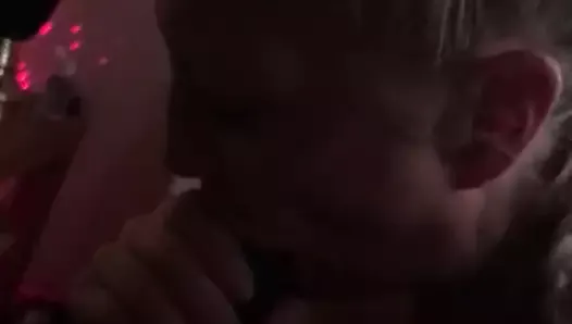 Old white whore with braids swallowing black cock
