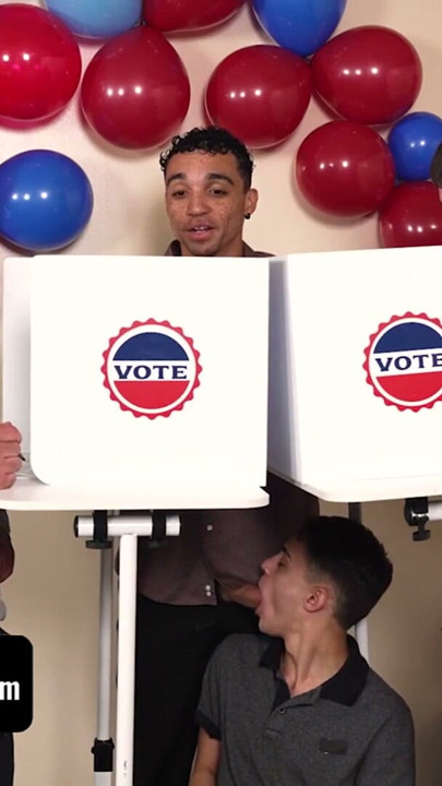 Cute Bottom Takes a Big White Election Night Erection - SayUncle ft. Amone Bane & BabyBear | Clip 1