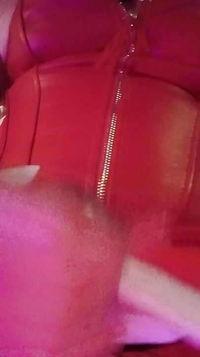 Panty boy trying ted leather and latex