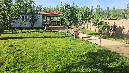 Stepfather Fucks His Stepdaughter Outdoors While His Wife Is Not at Home Anal!!