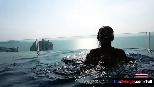 Anal penetration for my big ass Thai girlfriend after the pool