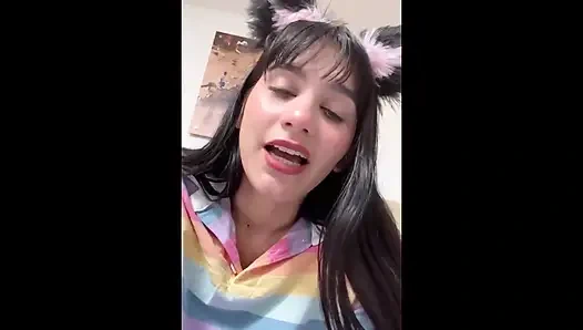 My stepbrother discovers me in the middle of live stream and ends up fucking me - Danner Mendez ft Min Galilea