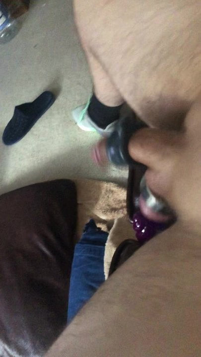 Sofa dildo flopping