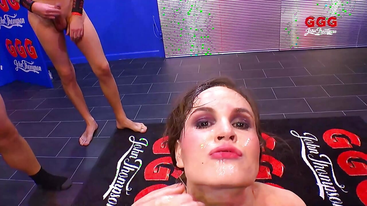 Luisa Swallows Loads in Wild Ggg Bukkake Gangbang!