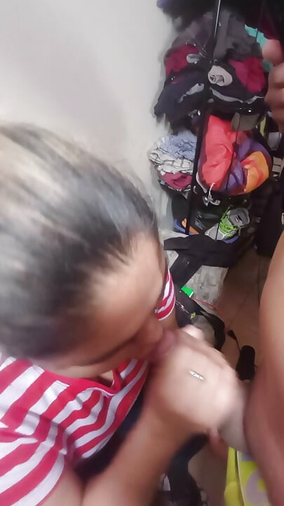 My Mexican mother-in-law sucks my cock hidden from my wife